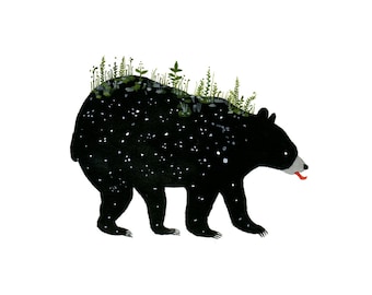 Spring Bear - 11 x 14 inch Giclee Print