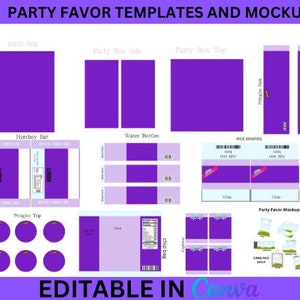 Digital Party Favor Template that can be used in Canva
