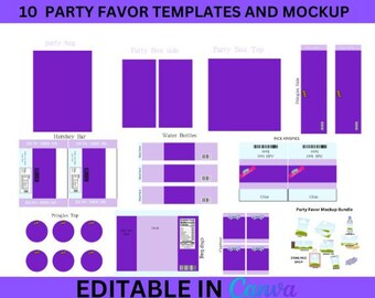 Digital Party Favor Template that can be used in Canva