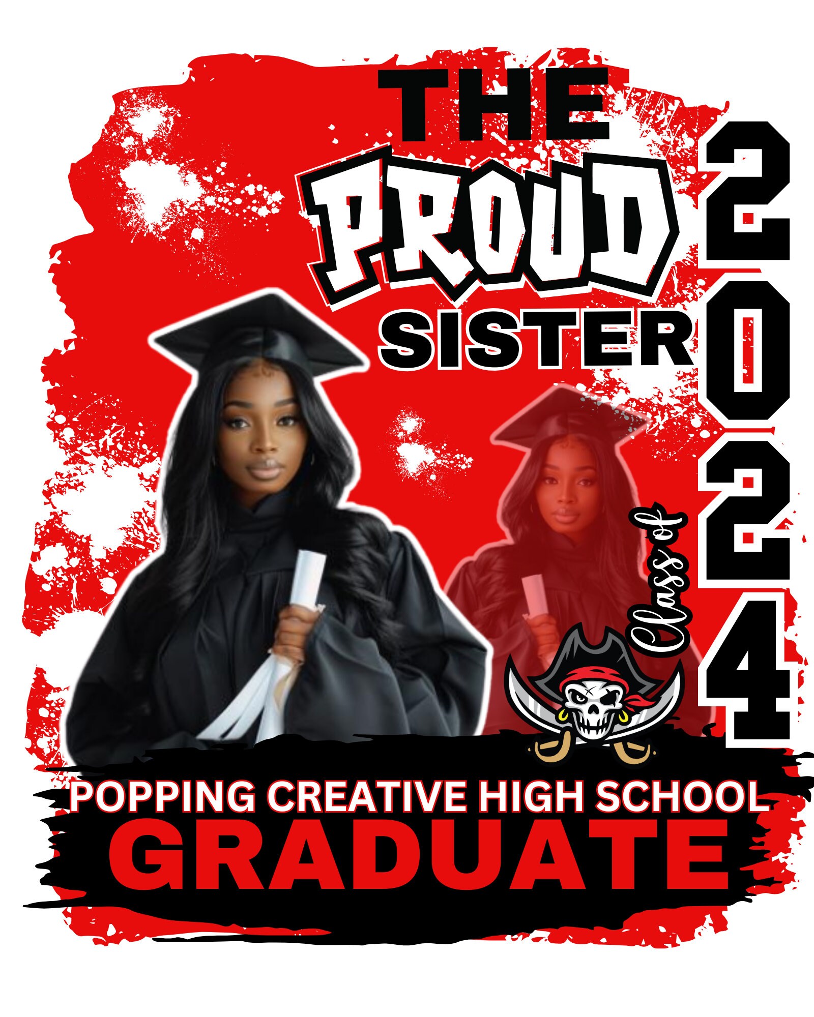 Editable Graduation T-shirt Template - Etsy