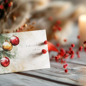 Weihnachtskarte | weihnachtliche Motive Aquarell | Winter | Weihnachtsmotive |  Weihnachtspost | Postkarten | Freude verschenken | Silvester