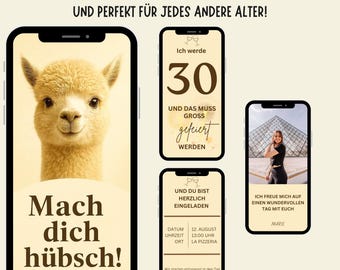 Funny digital birthday invitation | Animated video eCard | WhatsApp invitation | Canva template | 20th, 30th, 40th, 50th, 60th birthday