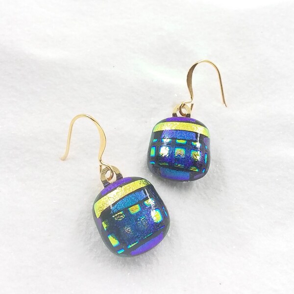 Fused Glass Earrings Etsy
