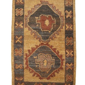 Rug 3 x 5, Turkish Rug, Orange Brown Rug, Vintage rug, Oushak Rug, Floor Rug, Antique Rug, Handmade rug, Kitchen 3x5 Rug, Rectangle 3x5 Rug