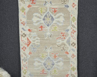 3x5 Rug, Turkish 3 x 5 Rug, Vintage Turkish Rug 3x5, Handmade Wool Rug, Anatolian Rug, Brown Oushak Rug, Turkey Rug, 3x5 Ft Rug, Area Rugs