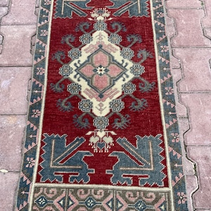 2x3 Rug, Vintage Rug, 2x3 Door Mat Rug, Turkish Rug, Floor Rug, Bohemian Rug, Entryway Rug, Kitchen Rug, Wool Rug, 2 x 3