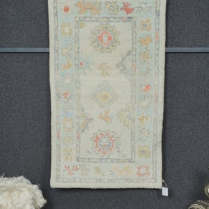 Rug 3 x 5, Turkish Rug, Oushak Rug, Anatolian Rug, Natural Rug, Soft Rug, Vintage Rug, 3x5 Rug, Wool Rug, Floor Rug, 3’1 x5’4 Ft, Blue Rug