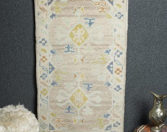 Rug 3 x 5, Turkish Rug, Oushak Rug, Anatolian Rug, Natural Rug, Soft Rug, Vintage Rug, 3x5 Rug, Wool Rug, Floor Rug, 2,9 x4’8 Ft, Brown Rug