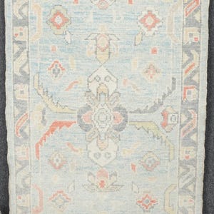 3x5 Rug, Turkish 3 x 5 Rug, Vintage Turkish Rug 3x5, Handmade Wool Rug, Anatolian Rug, Blue Oushak Rug, Pastel Rug, 3x5 Ft Rug, Area Rugs