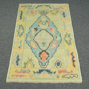 Rug 2 x 4, Neutral Rug, Faded Rug, Handmade Rug, Turkish Rug, Vintage Rug, Small Rug 2x4, Anatolian Rug, Wool Rug 2x4, Muted Colors Rug