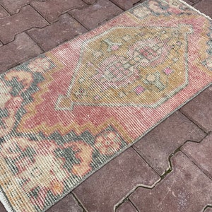 Turkish rug, Vintage rug, Oushak Rug, Floor Rug, Handmade rug, Accent Rug, wool rug, Rug 2 x 3, Faded rug, Boho Rug, 1,6 x 3,3 ft rug