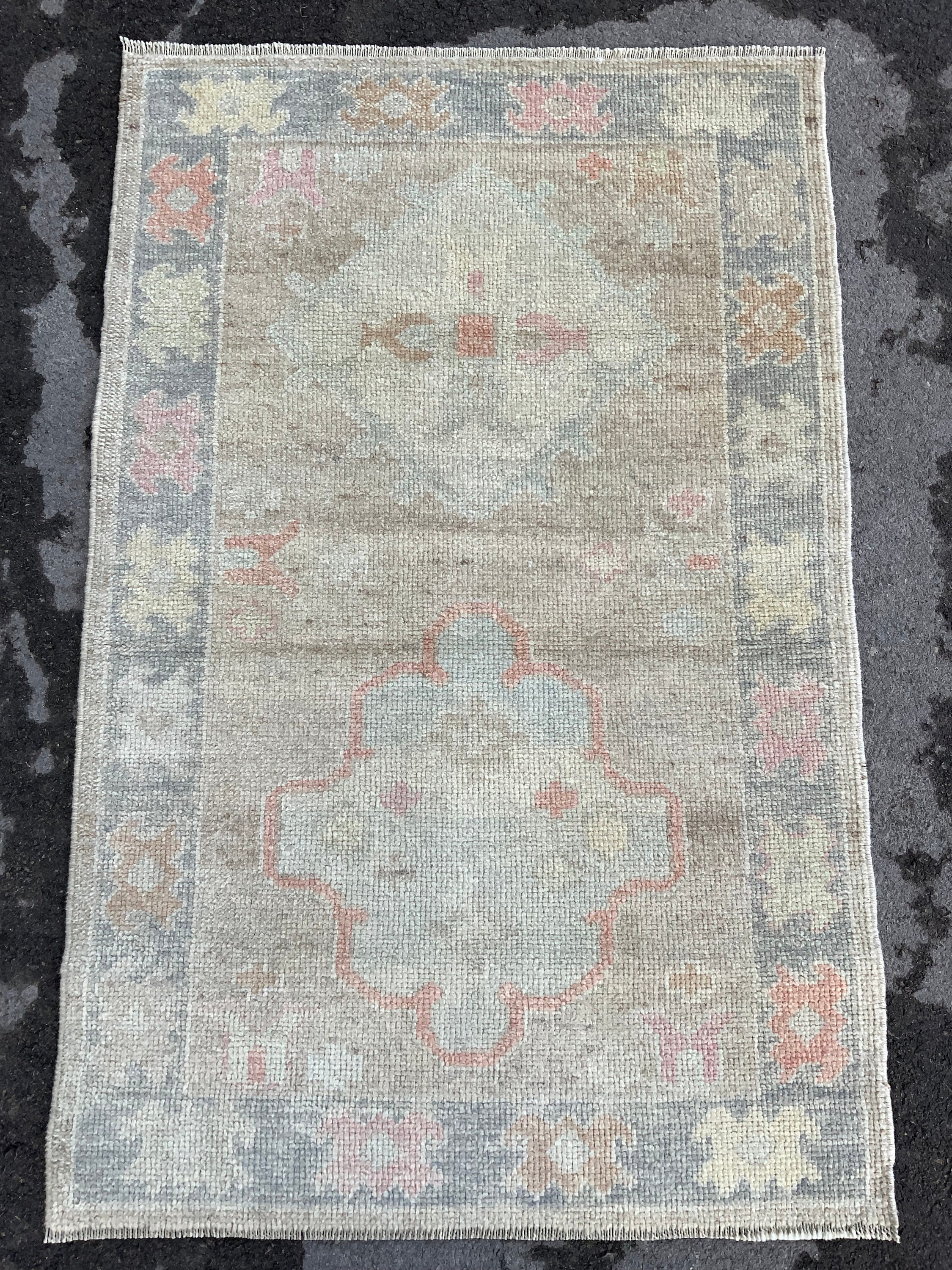 Rug 3x5, TURKISH RUG 3x5, Wool Turkish Rug 3x5, Handmade Rug, Anatolian Rug, Brown Oushak Rug, Turkey Rug, 2'11x4'6 Feet Rug, Home Decor Rug
