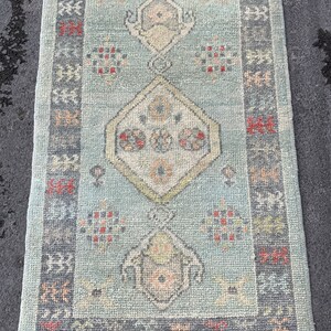 Turkish rug, Small Rug, Oushak Rug, Turkey rug, Boho Rug, Accent rug, Handmade Rug, Accent Rug, Pastel Rug, Floor Rug, Vintage Rug, 2.5x4