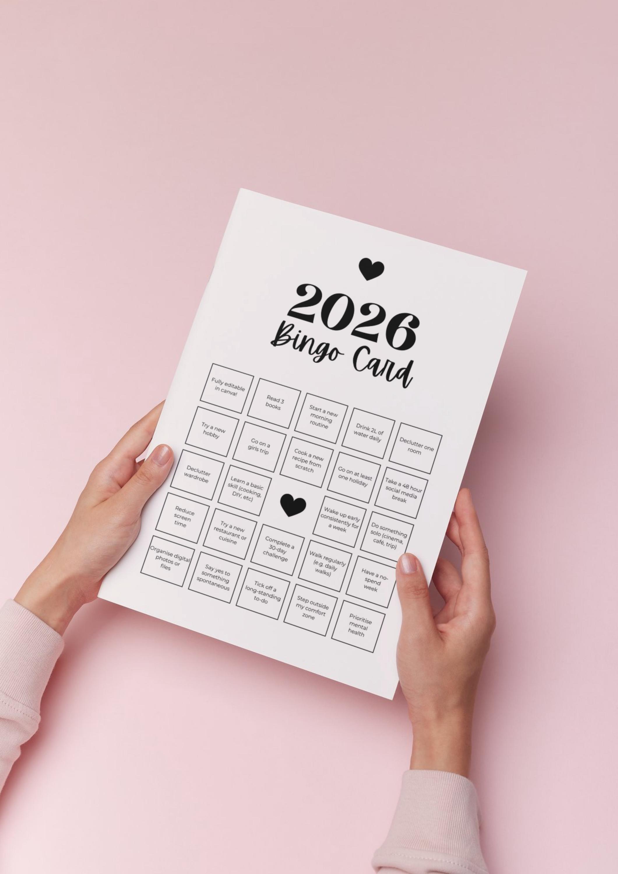 2026 Editable Bingo Card Template for Canva. Instant Download ...