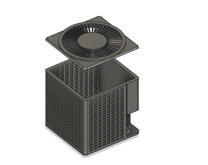 1/10th scale A/C condenser