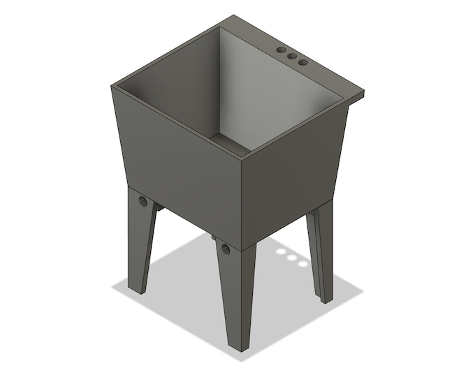 1/10th scale utility tub sink