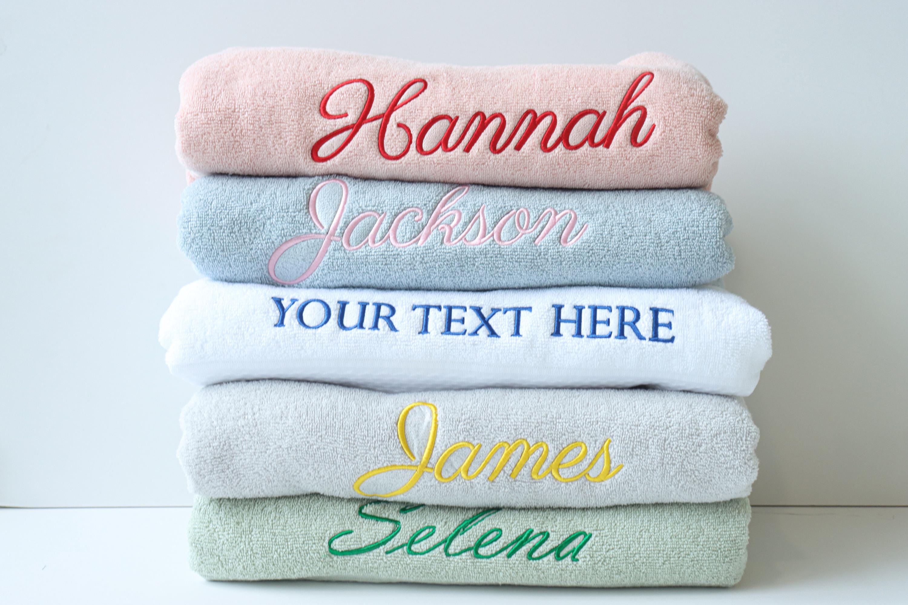 Monogrammed Bath Towels for Kids Etsy