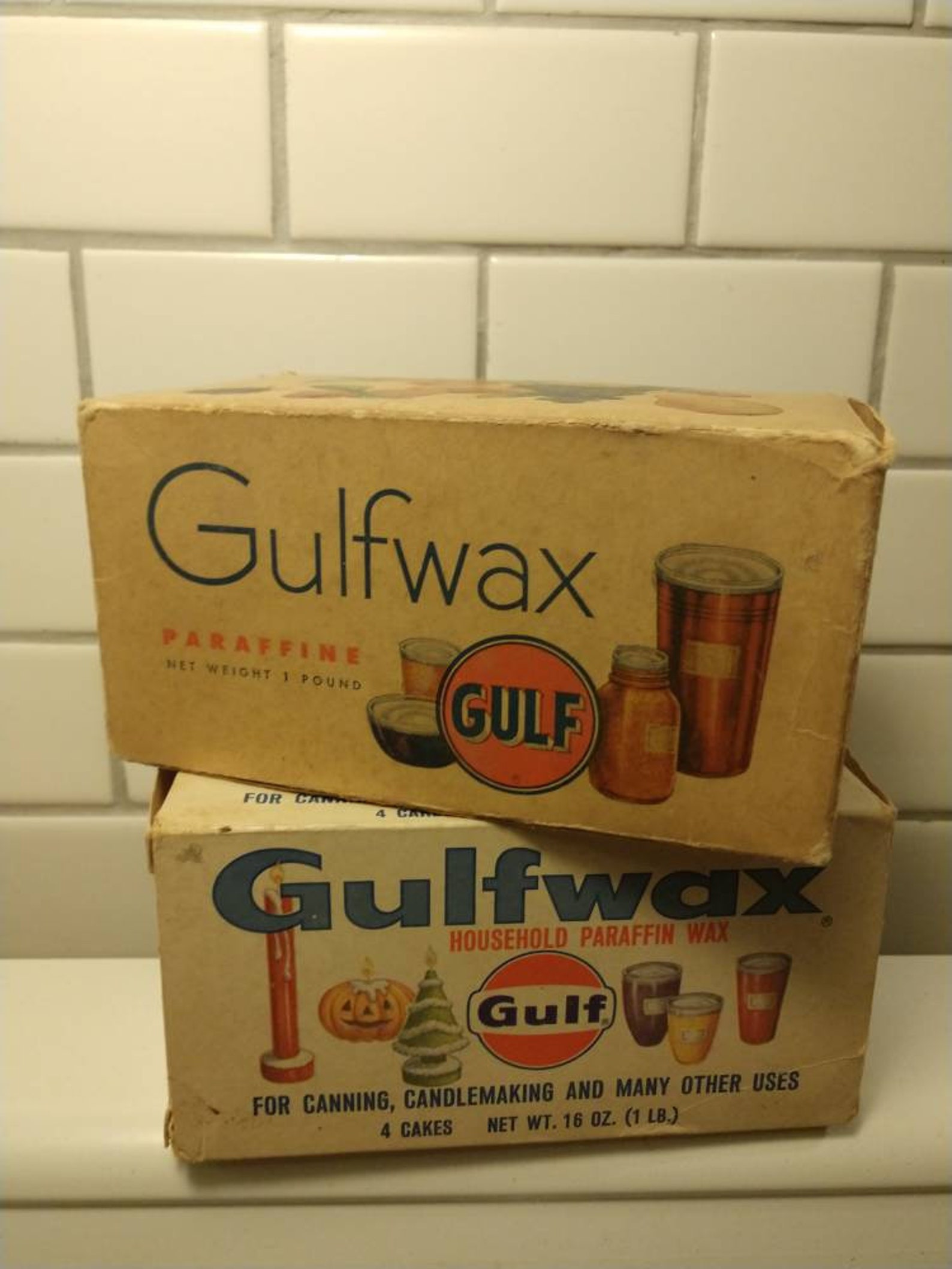 Packaging ephemera Gulf wax 50s vintage boxes kitchen Etsy