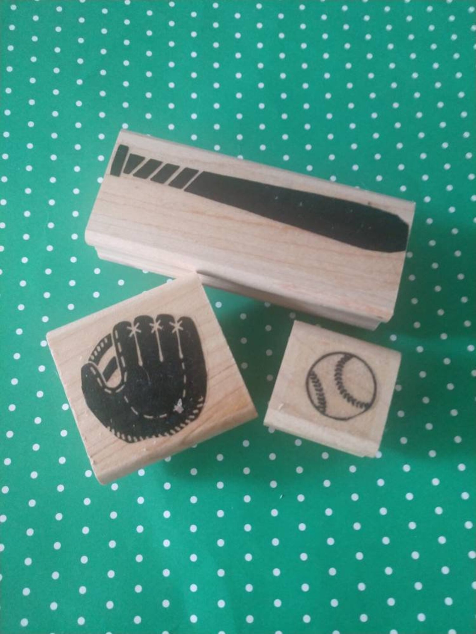 Baseball mitt/baseball bat/ baseball rubber stamps stamping Etsy