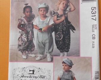 Vintage McCalls 9312 Sewing Pattern Toddler Kids Top Pants Shorts CB 1 2 3