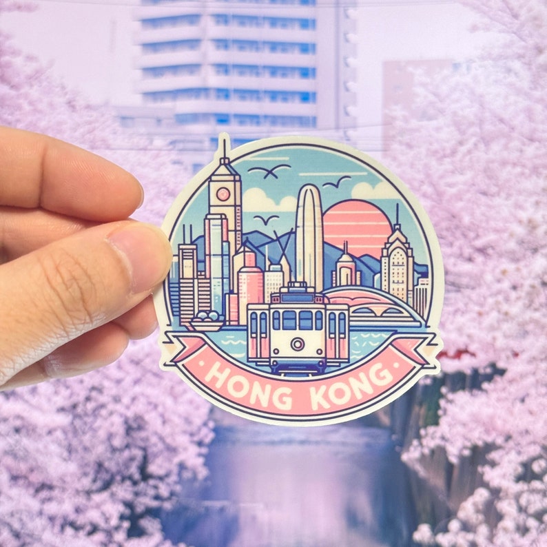 Hong Kong Travel Vinyl Sticker Decal for Suitcase, Luggage, Laptop ...