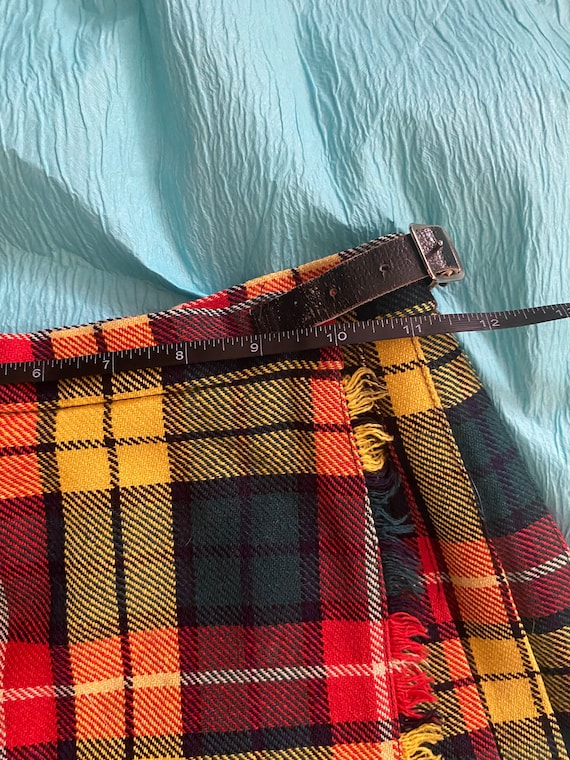 60s Scottish Tartan Midi Skirt - image 5