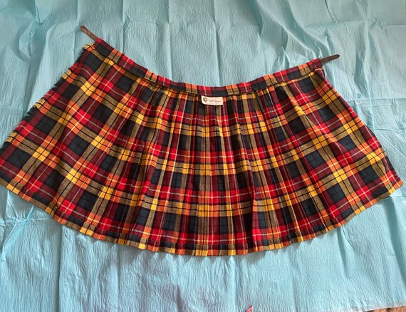 60s Scottish Tartan Midi Skirt - image 2