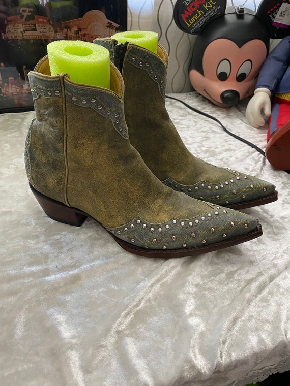 Old Gringo western lime green and pastel studded c
