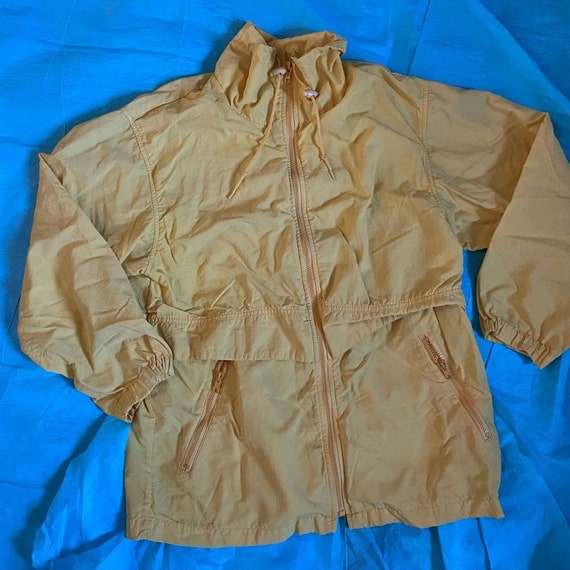 80s/90s Eddie Bauer Yellow Windbreaker Rain Jacket