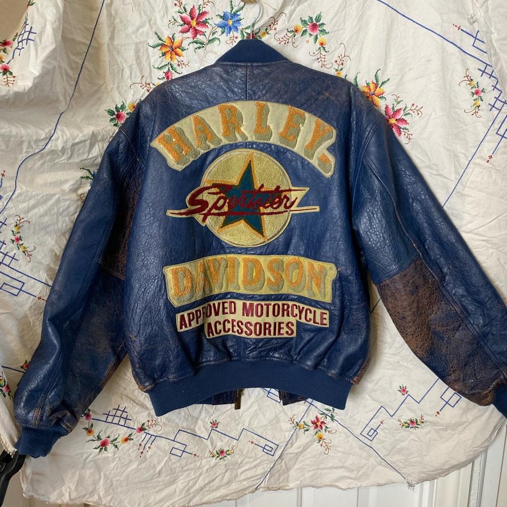 M*様 80s Harley-Davidson leather bomber j 80's Harley Davidson Satin Jacket - Etsy