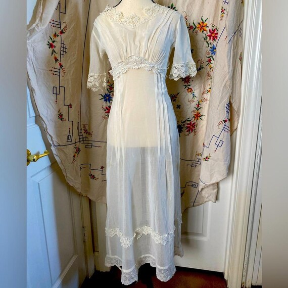 Vtg 1900s handmade white - Gem