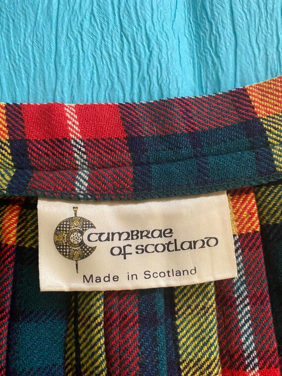 60s Scottish Tartan Midi Skirt - image 3