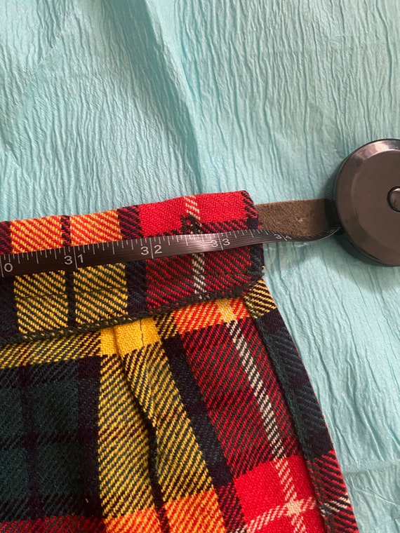 60s Scottish Tartan Midi Skirt - image 4