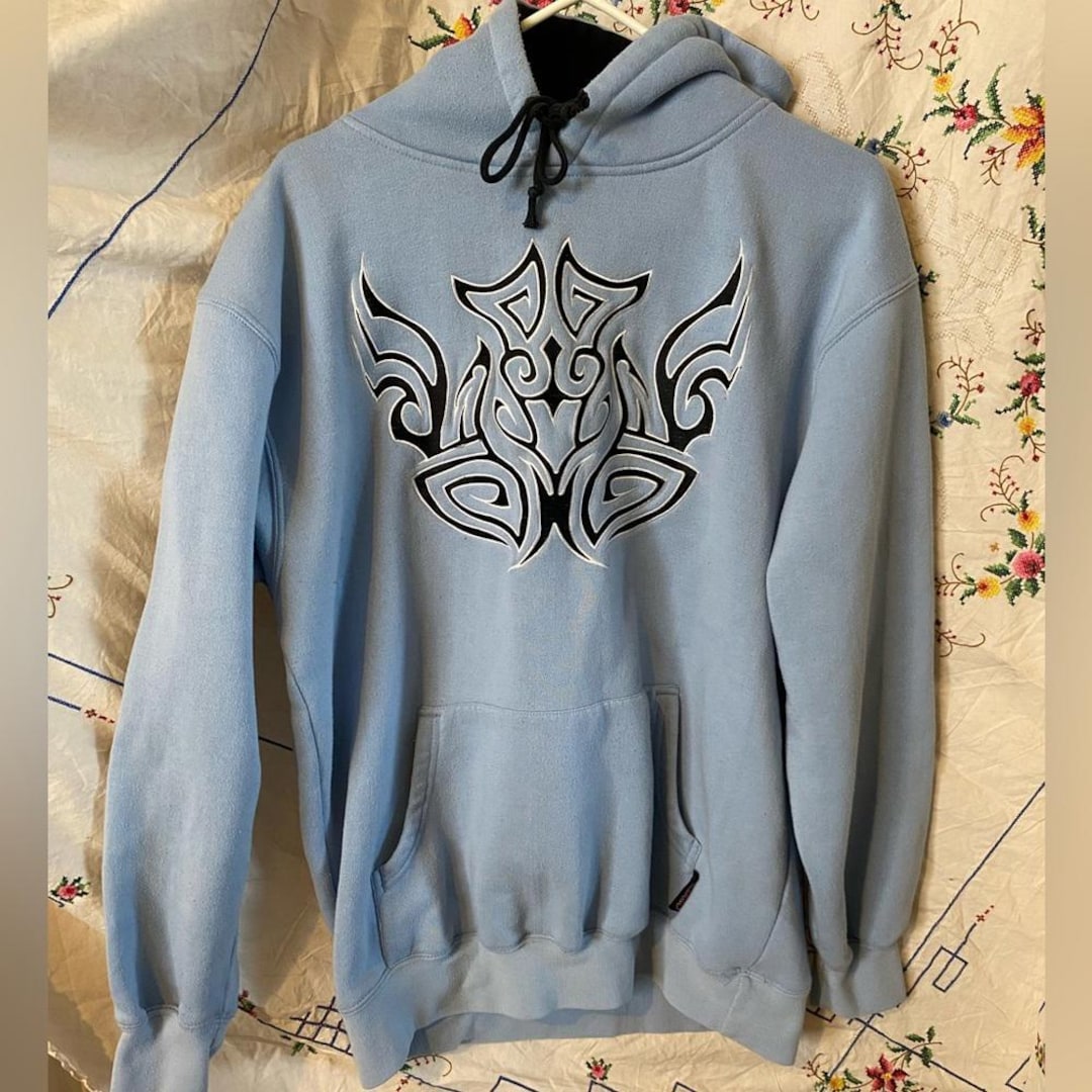 Y2K Sapphire Lounge Tribal Hoodie - Etsy