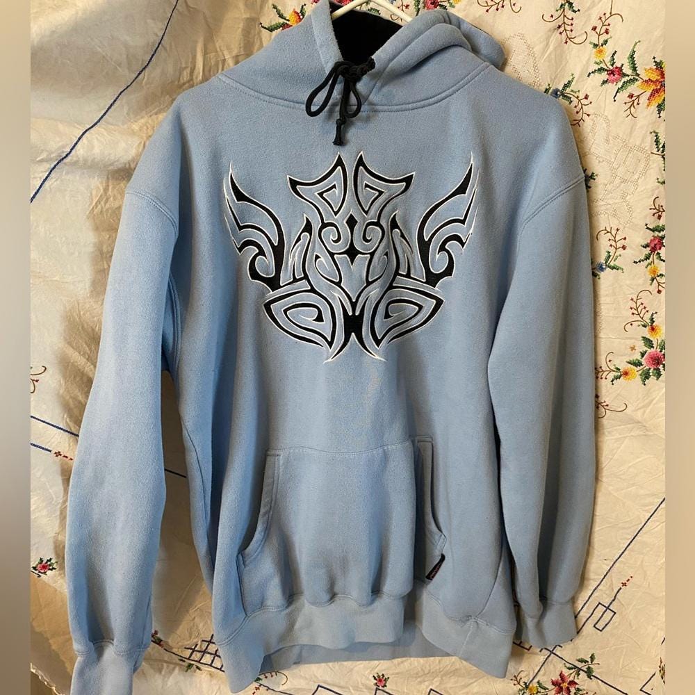 トップス 00s Sapphire Lounge tribal bone hoodie Y2K Sapphire Lounge Tribal Hoodie - Etsy