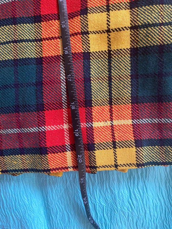 60s Scottish Tartan Midi Skirt - image 7