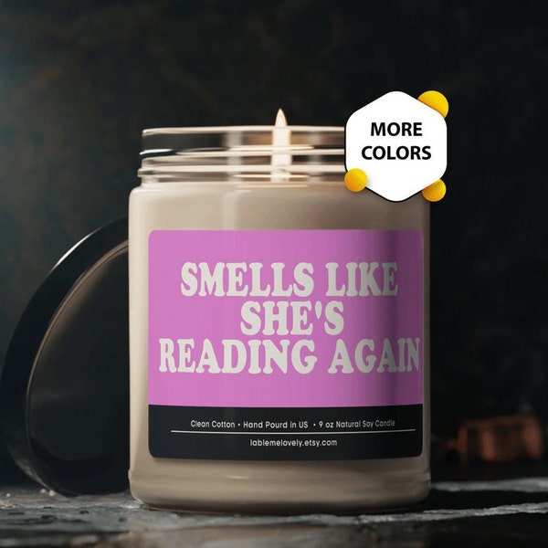 Personalized Reader Gift Funny Candle Birthday Gifts for Her Book Lover Bookstore Library Custom Gift for Friend Avid Reader Bookworm Gift