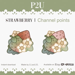 Strawberry channel point emote | channel point | channel points | strawberry channel point | strawberry emote | emote | emotes | cute emotes