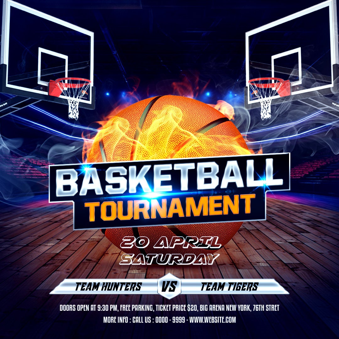 Basketball Tournament Template,basketball Banner Basketball