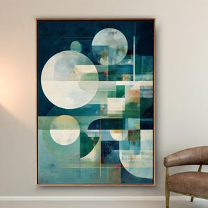 GreatBig Canvas Art in Blue Tones | Floating Frame Canvas Prints | Canvas in Floating Frame | Custom Abstract Art Prints |