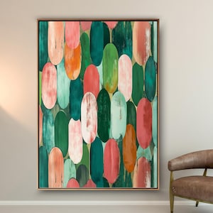 Big Colorful Canvas Art | Floating Frame Canvas Prints | Oversized Canvas Wallart | Canvas in Floating Frame | Custom Abstract Art Prints |