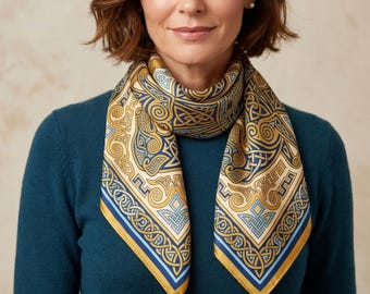 Luxury Silk Scarf | Large Silk Square | Personalized Gift for Women