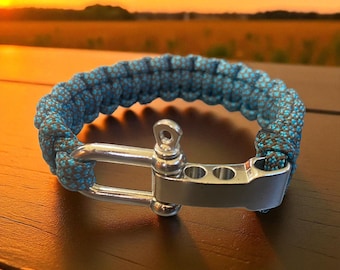 Old Glory - 4 luglio - Bracciale di sopravvivenza in paracord con tema bandiera americana - fatto a mano - Italia