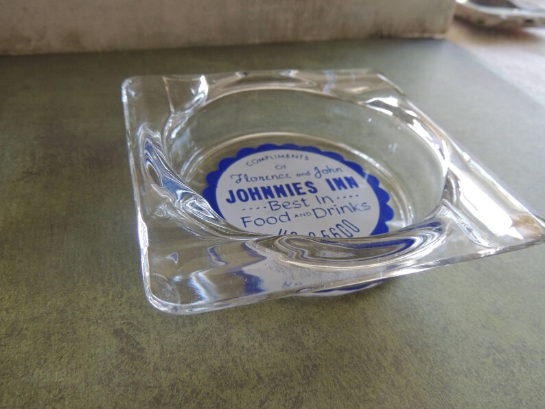 Download Vintage Advertising Ashtray Johnnies Inn Food And Drink Ashtray 1950s Ashtray Tobacciana Collectible Collectibles Tobacciana Safarni Org