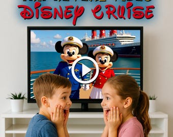 Vídeo personalizado de presentación del viaje a DisneyCruise: Mickey y Minnie hablan, anuncio del viaje y mensaje personal de Mouse.