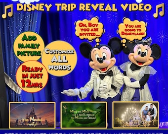 DISNEYWORLD*** Personalized DisneyWorld Trip Reveal Video - Mickey & Minnie Message for Kids to Magical Worlds - Trip Announcement