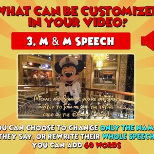 EDICIÓN CRUCERO*** Vídeo personalizado de revelación del viaje en crucero Disney - Mensaje del Capitán Mickey y Minnie para niños - Anuncio del viaje imagen 6
