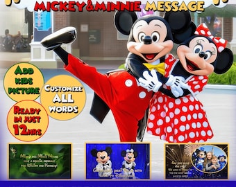 LAND CALIFORNIA V1*** Personalized DisneyLand Trip Reveal Video - Mickey & Minnie Message for Kids to Magical Worlds - Trip Announcement