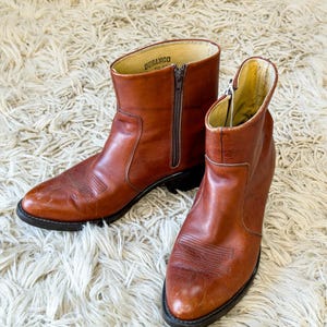 Vintage Durango Leather Western Cowboy Ankle Boots - Mens 10D