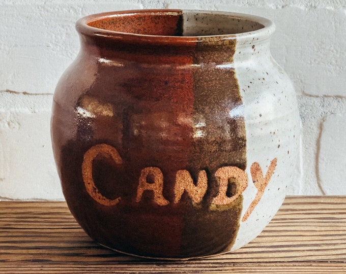 Vintage Stoneware Candy Jar